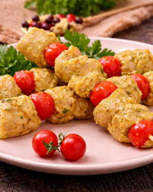 Brochette de poulet thym citron (prix au kg)